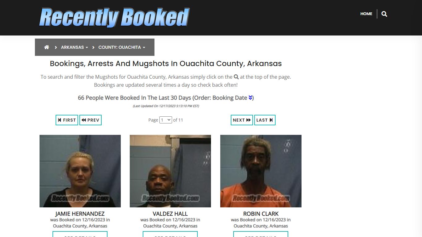 Bookings, Arrests and Mugshots in Ouachita County, Arkansas